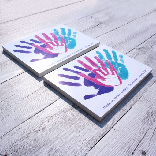 Family handprints frame keepsake