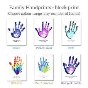 Family handprint keepsake