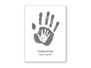 Father's day personalised handprint card baby handprint