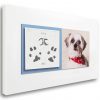 Pet paw prints enamel keepsake frame with photo