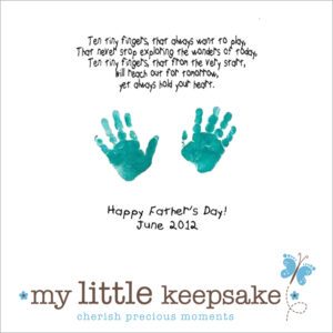 Father Day handprint quote poem