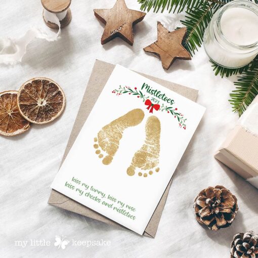 Christmas baby footprints - inkless print kit