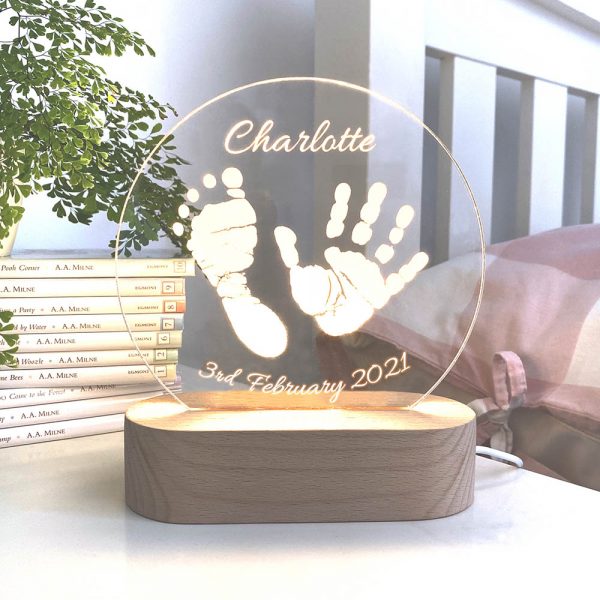 Personalised nightlight. A beautiful baby keepsake personalised with