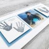 Enamel Baby handprint and footprint Keepsake Frame size guide