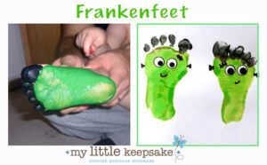 Frankenfeet Halloween Footprint craft activity