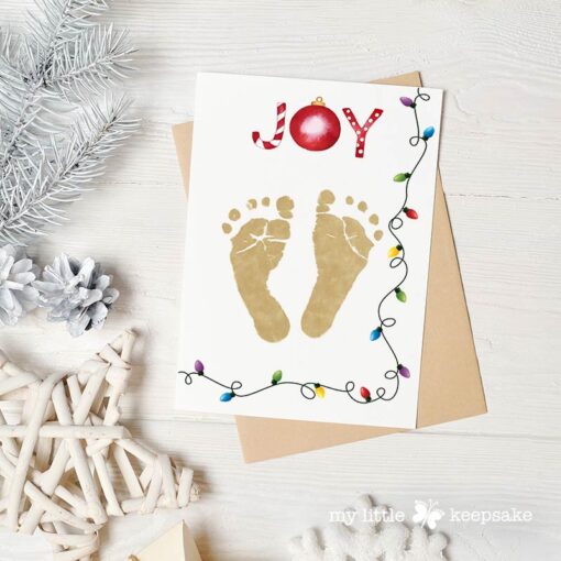 Christmas baby footprints - inkless print kit