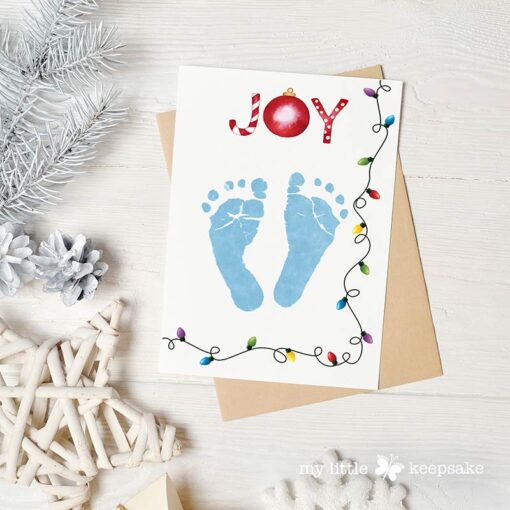 Christmas baby footprints - inkless print kit
