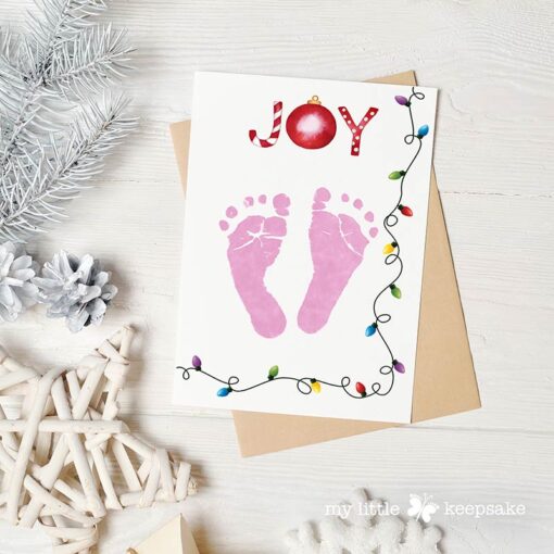 Christmas baby footprints - inkless print kit